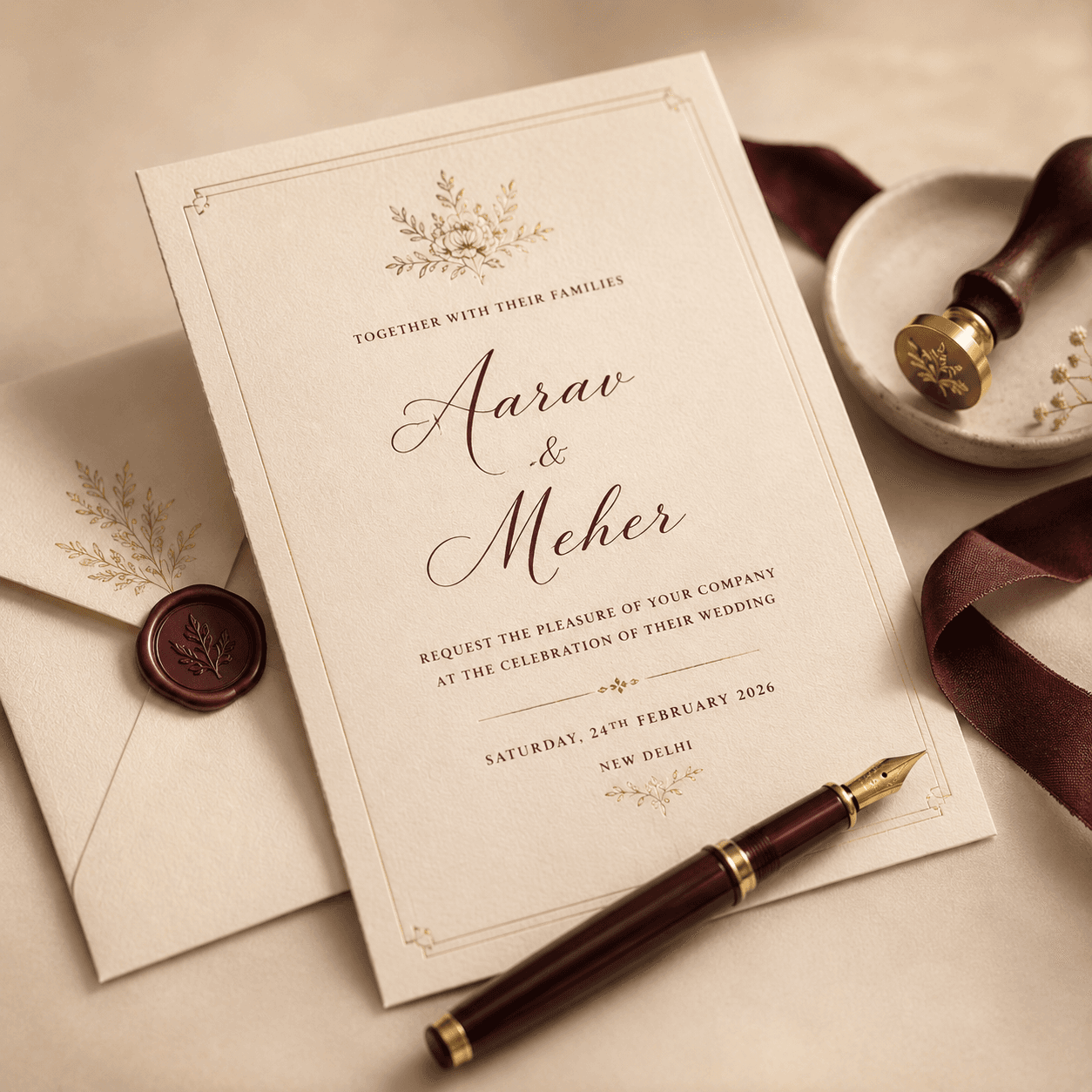 Personalise your wedding invitation story and details